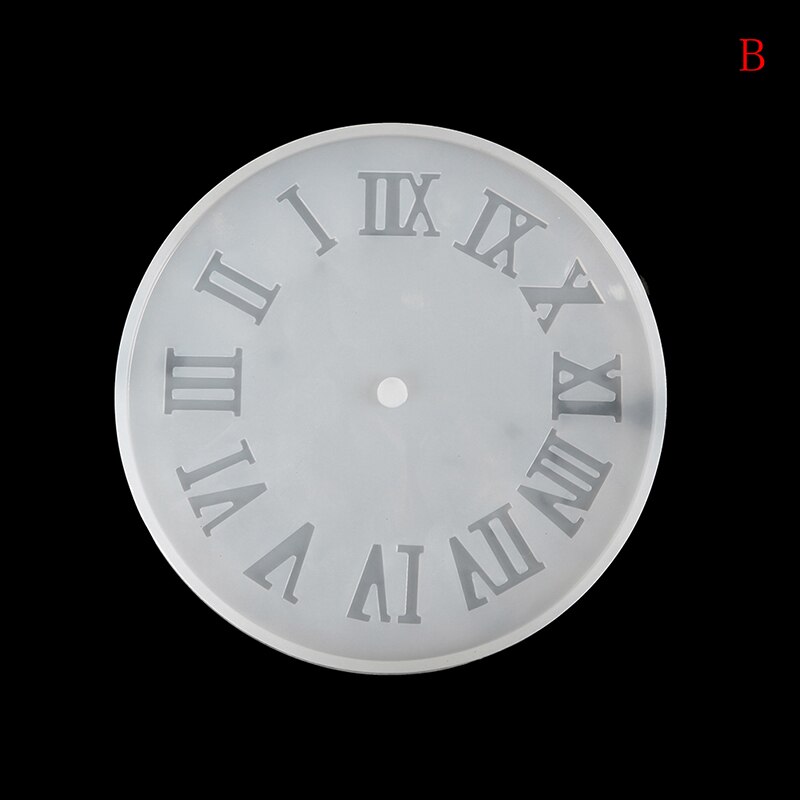 Diy cimento molde de silicone concreto diy artesanato relógio fazendo argila gesso argila cimento clock molde ferramenta para casa suprimentos: B