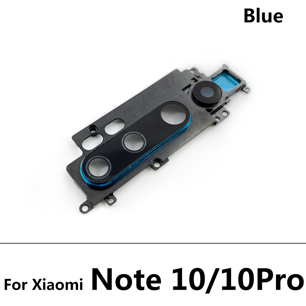 Novità per Xiaomi Mi Note 10 Pro Cover posteriore per obiettivo in vetro per fotocamera posteriore con adesivo: With Frame Blue