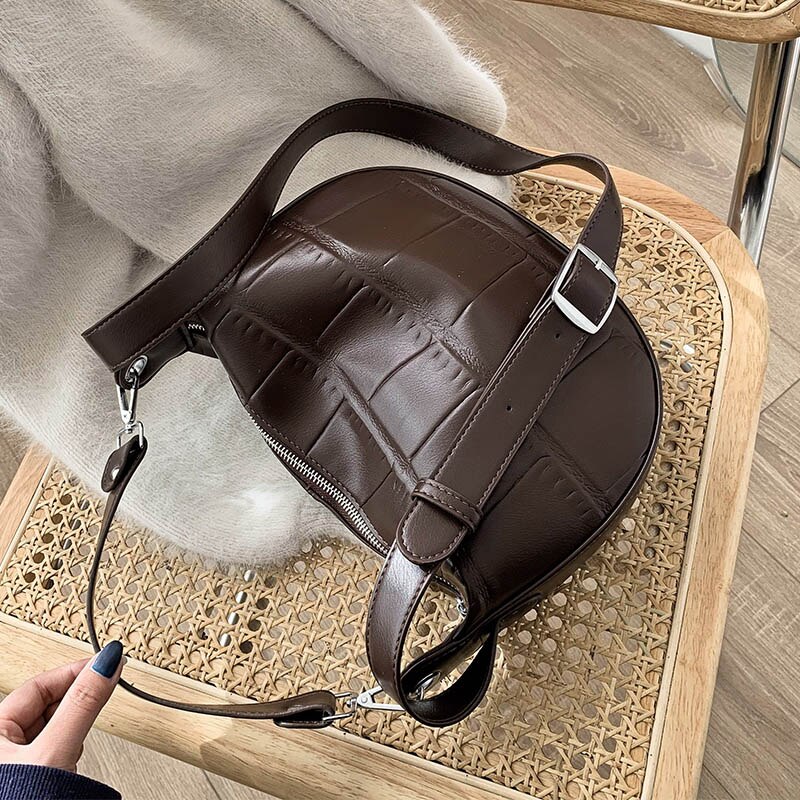 Jahrgang Stein aufbringen Kleine PU Leder Umhängetaschen Für Frauen Winter Neue Schulter Bote Tasche Damen Handtaschen Und Geldbörse