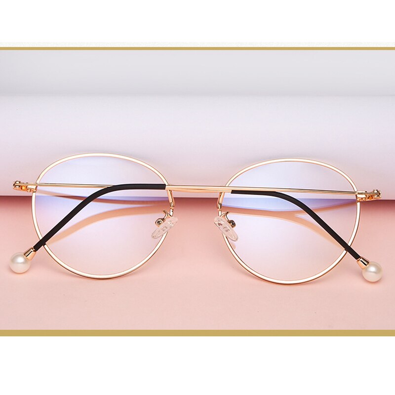 FS Vintage literario marco redondo Bluelight gafas de bloqueo mujeres hombres Filtro de lente claro Anti Blue Light gafas de ordenador
