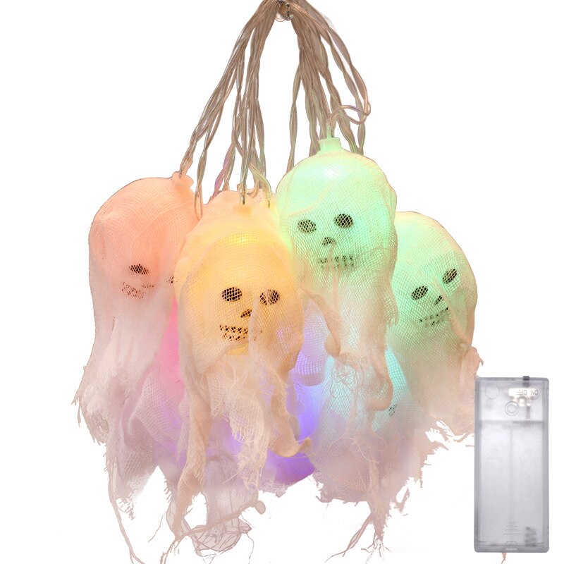 2.5M Led Halloween Ghost Skeletten Bat Spider Led Light String Festival Bar Thuis Party Decor Halloween Ornament