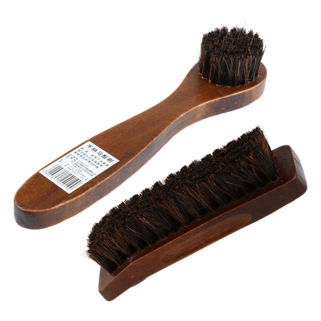 Kaps premium kwaliteit schoenborstel Lux, natuurlijk paardenhaar, glans polijstmiddel (17cm lentgh