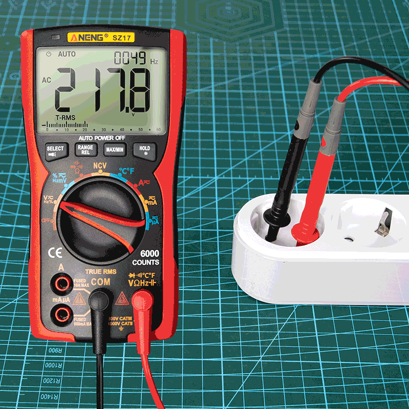 ANENG SZ17 DIY tranzystor kondensator NCV wykrywacz miernik przebiegu multimetr cyfrowy 6000 profesjonalne True RMS AC/DC analogowego testera