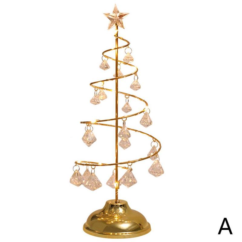 Verlichte kerstboom mini kerstboom met lampjes kleine accessoires kegel kersttafel jaar decoratie: A