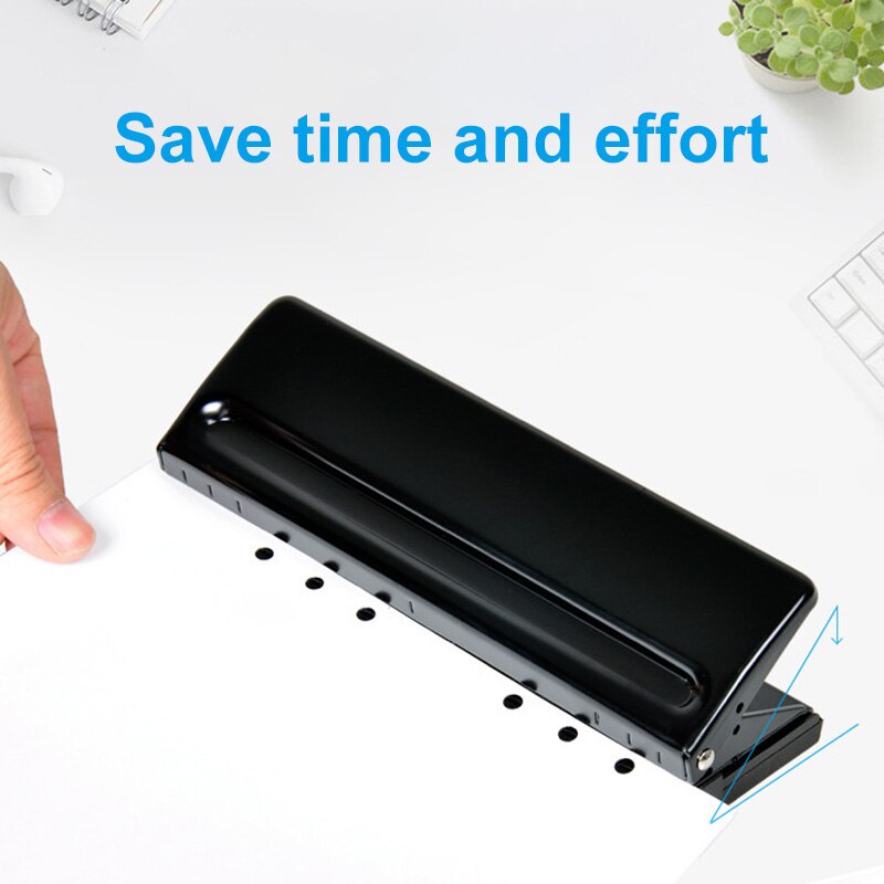 Holes Manual 6 Holes Perforator Adjustable Universal Puncher for Files Paper Documents Hole Punch Office Supplies School