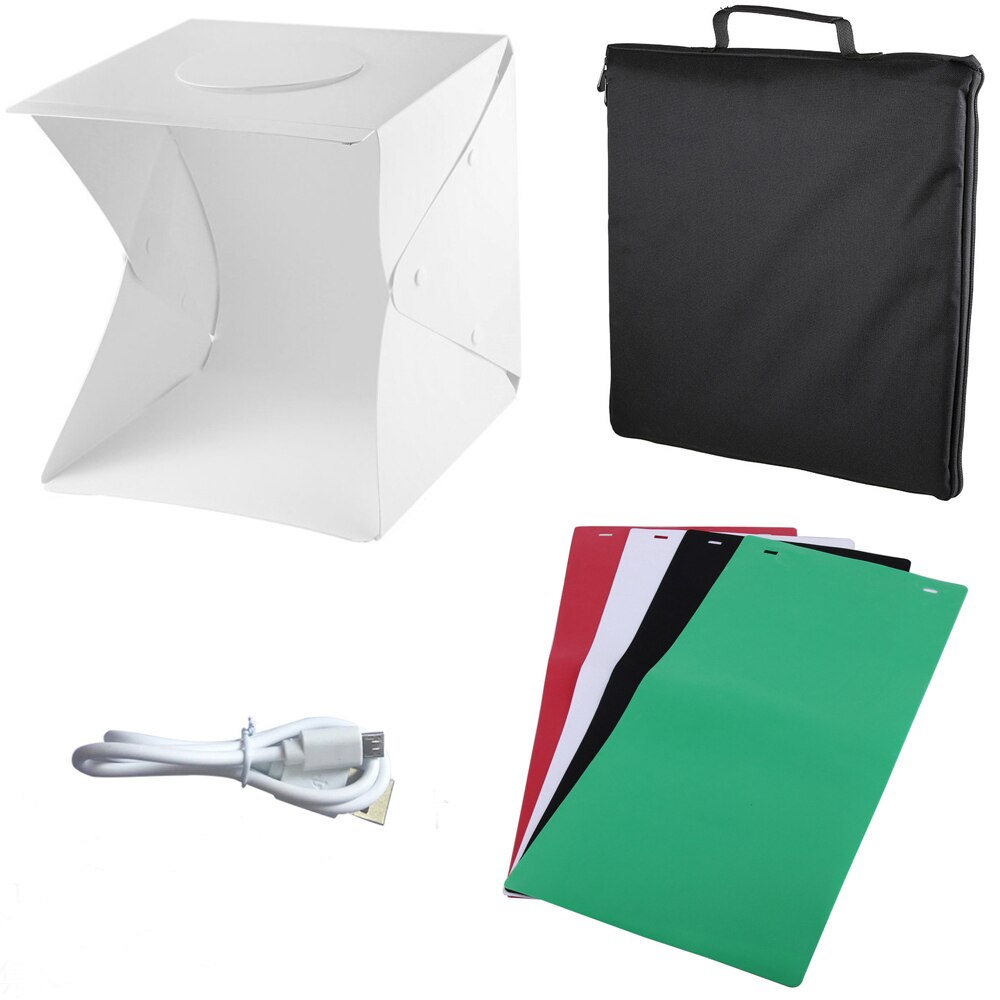 30cm mini led lys fotografering studie softbox led lys soft box kamera foto baggrund box belysning telt kit: Default Title
