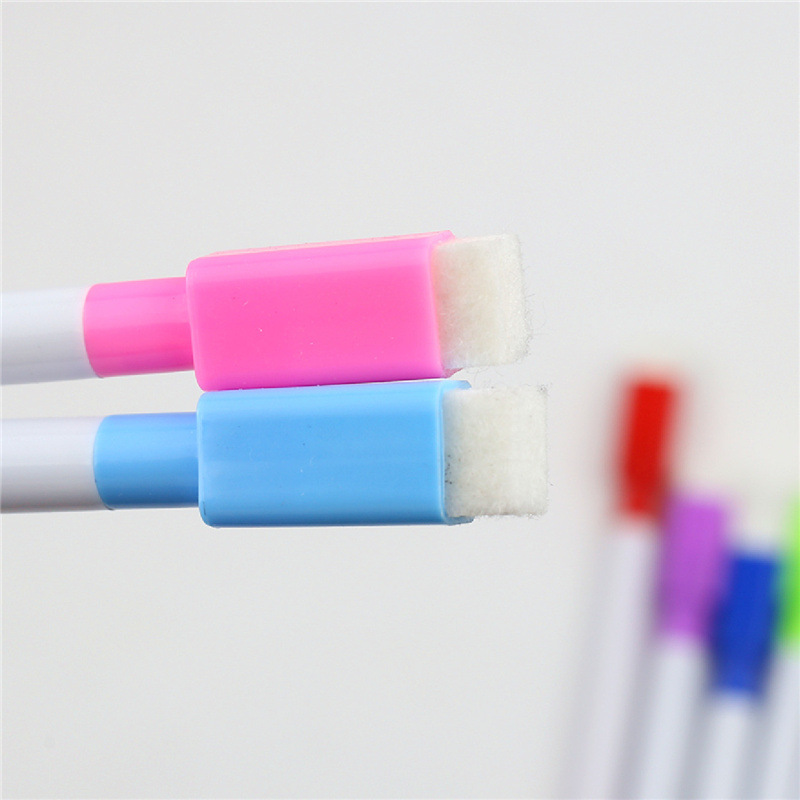 24 pcs erasable white board pen color marker for children and student 8-color blackboard pen color with brush teaching