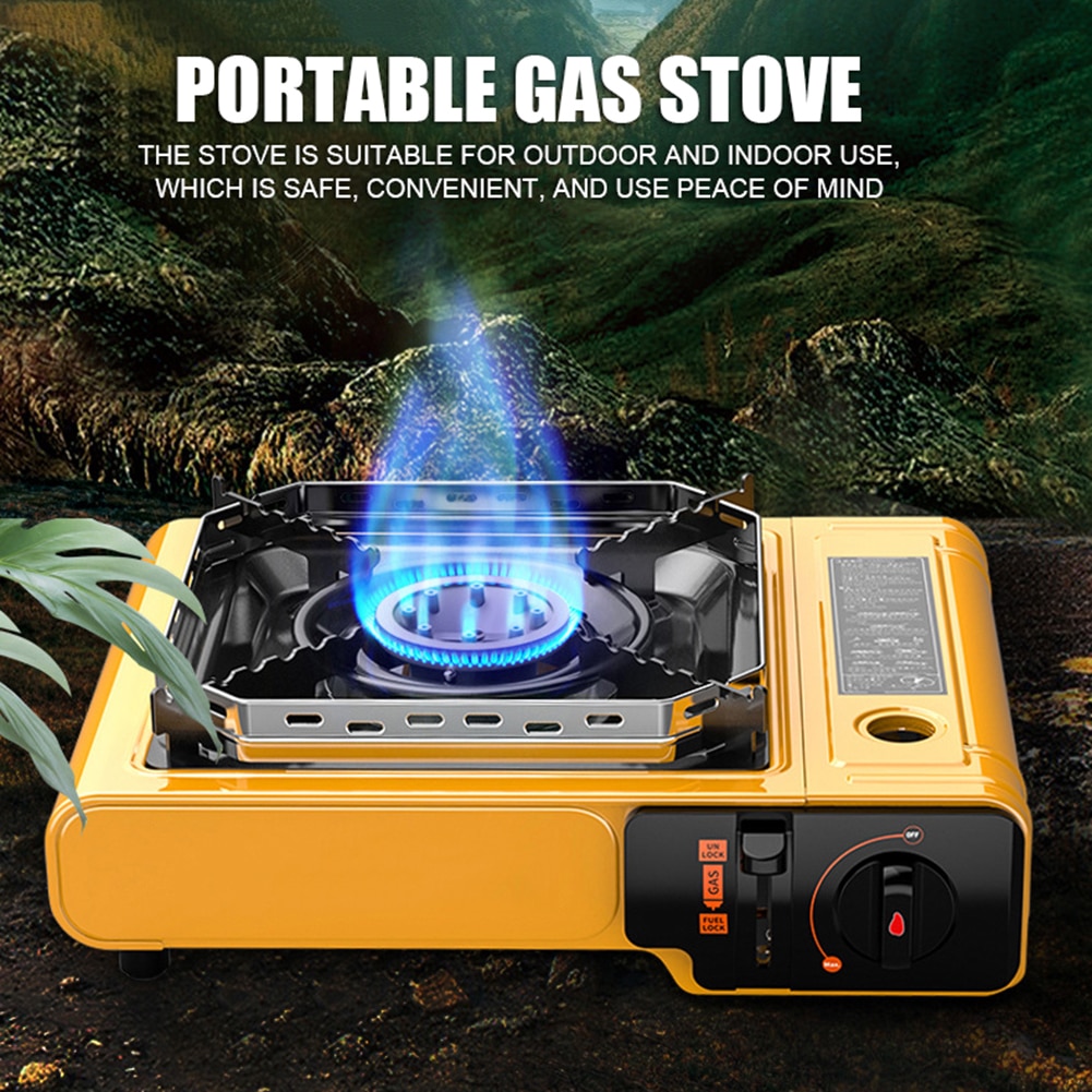 2.9KW Outdoor Cooker Small Gas Tank Gas Stove Camping Cooker Field Use Cassette Stove Multiple Functions Windproof Gas Stove