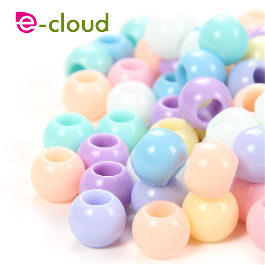 200pcs/bag Kids Crochet Box Braids Beautiful Hair Beads for Dreadlock Braiding Hair Extensions Hair Cuff Clip for Child