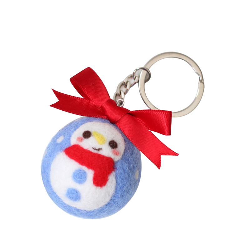 DIY Wool Felt Material Bag Elk Snowman Christmas Tree Wool Felt Maker Christmas Handmade Diy Wool Felt Christmas Keychain: 04