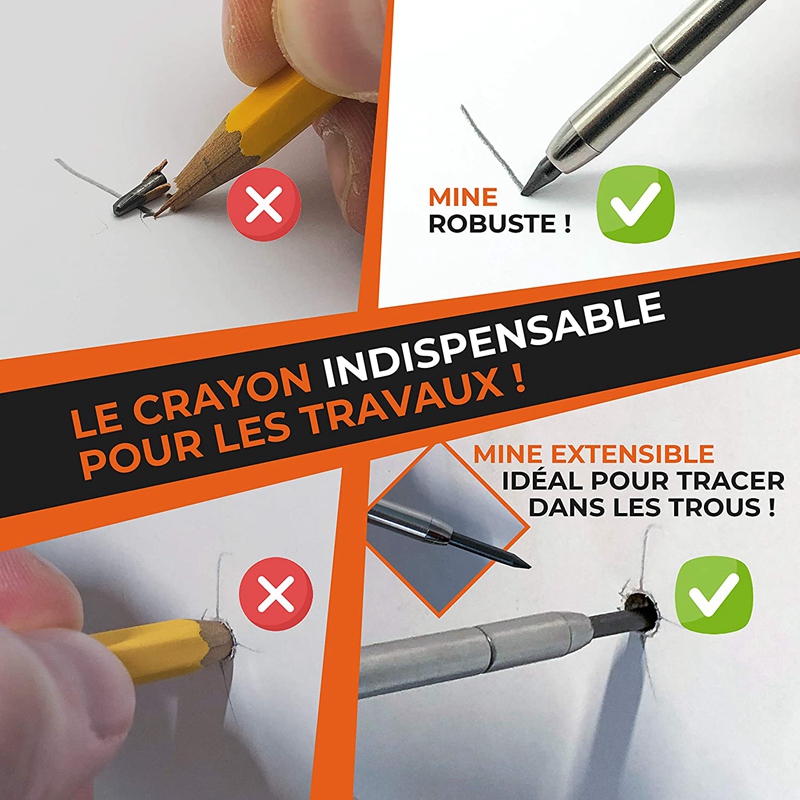 Solid Carpenter Pencil Set For Construction Tul Pens Fine Point Grease Mechanical Pencils Wood Marker/Best Marking Tools