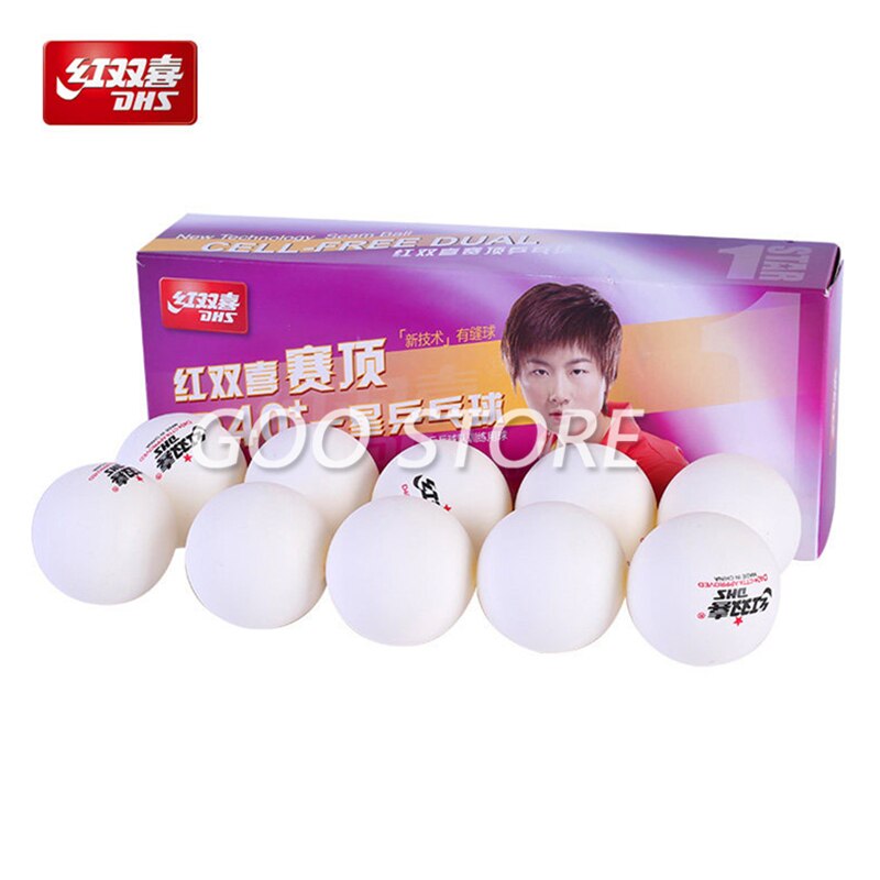 DHS 50/100 balls table tennis balls d40+ balls for table tennis training material seamed 40 poly plastic ping pong balls