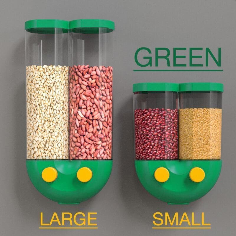 Push-Soort Muur Gemonteerde Graan Opslagtank Keuken Muur Gemonteerde Granen Opslagtank Rijst Bean Verzegelde Kan havermout Dispenser: S GREEN