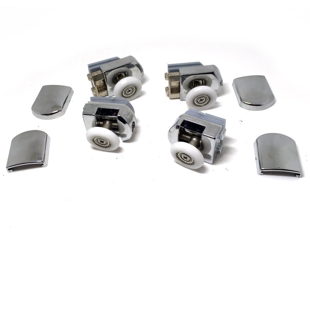 8 x Top Bottom Enkele Douche Rollers/Lopers Vervangingen 23mm/25mm wiel diameter