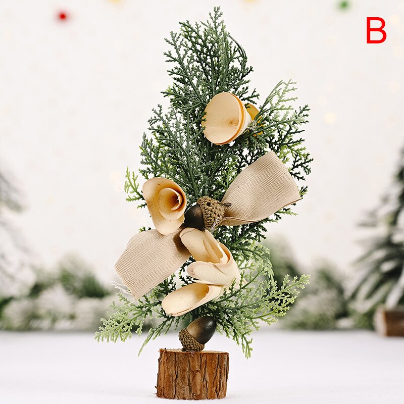 Mini Kerstboom Grenen Bloem Art Diy Kerst Decoraties Voor Huis Xmas Ornament Kerst Jaar Decoraties: B