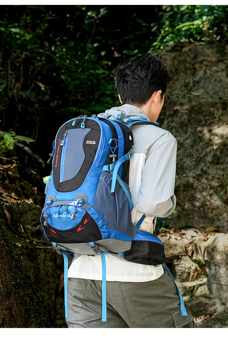 Mochila de senderismo de 35L para hombres y mujeres, mochilas de escalada con plano posterior, bolsa deportiva, bolsa de equipaje de viaje