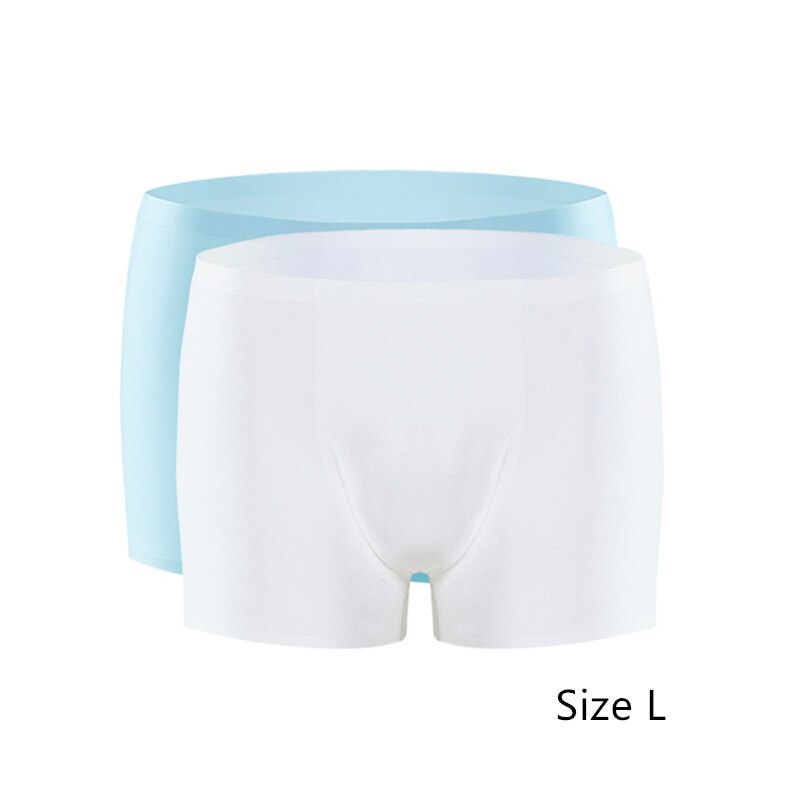 Youpin Cottonsmith Men&#39;s underpants airy ice silk breathable Superfine fiber light breathable 3D seamless experience 2 Packags: White L