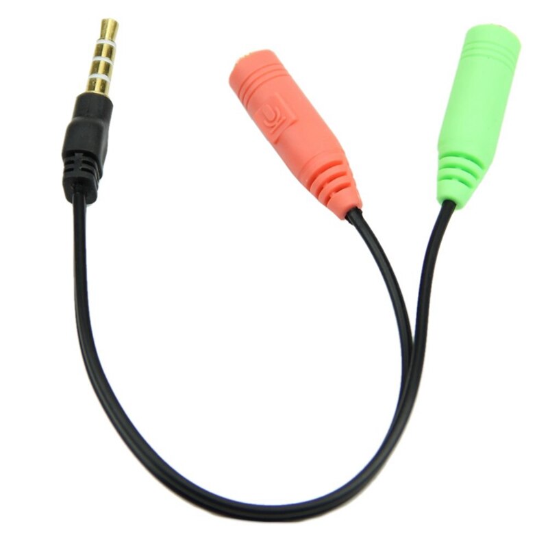 PC Headset To Smartphone Adapter Dual 3.5mm Male to Female Splitter Cable