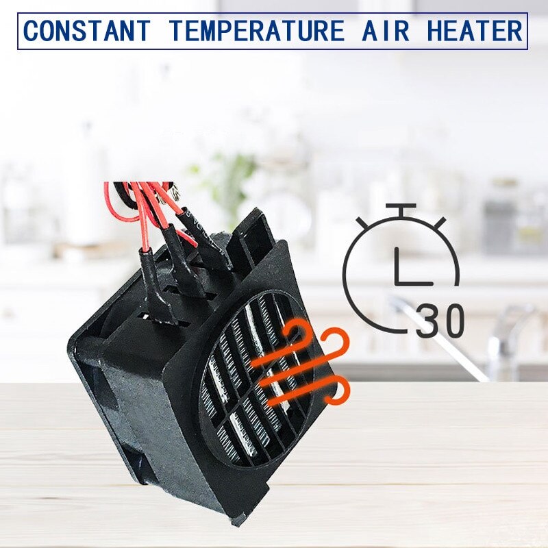 DC 12V 100W Room Heater Energy Saving PTC Car Air Fan Heater Constant Temperature Heating Heaters Factory Price Safe Home DIY
