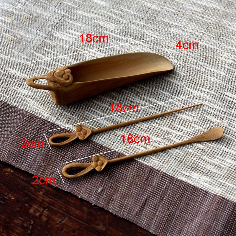 Japansk naturlig bambus håndlavet udskæring ruyi te scoops puller nål skovl vintage te tilbehør chahe cha ze kaffe værktøjer