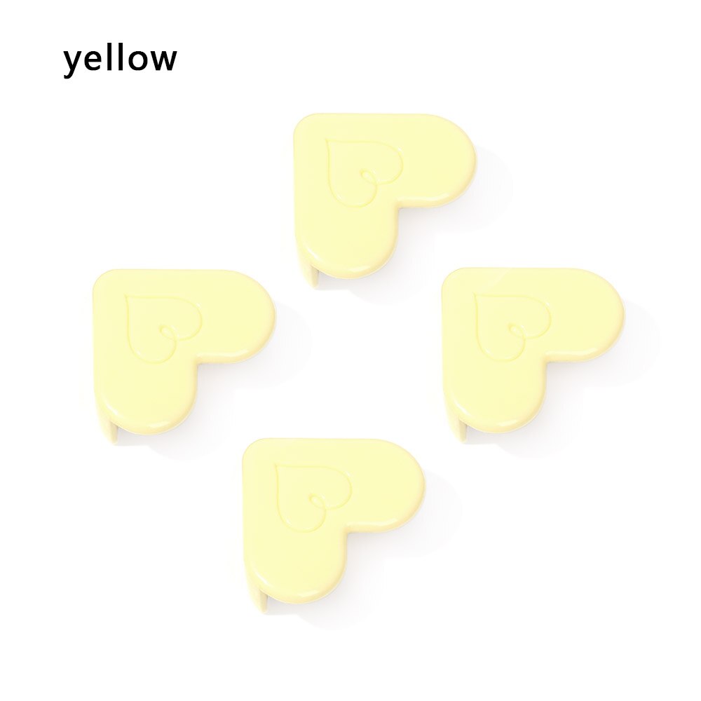 4 Stuks Baby Silicone Veiligheid Protector Tafel Hoek Bescherming Van Kinderen Anticollision Edge Hoeken Guards Cover Voor Kid: yellow