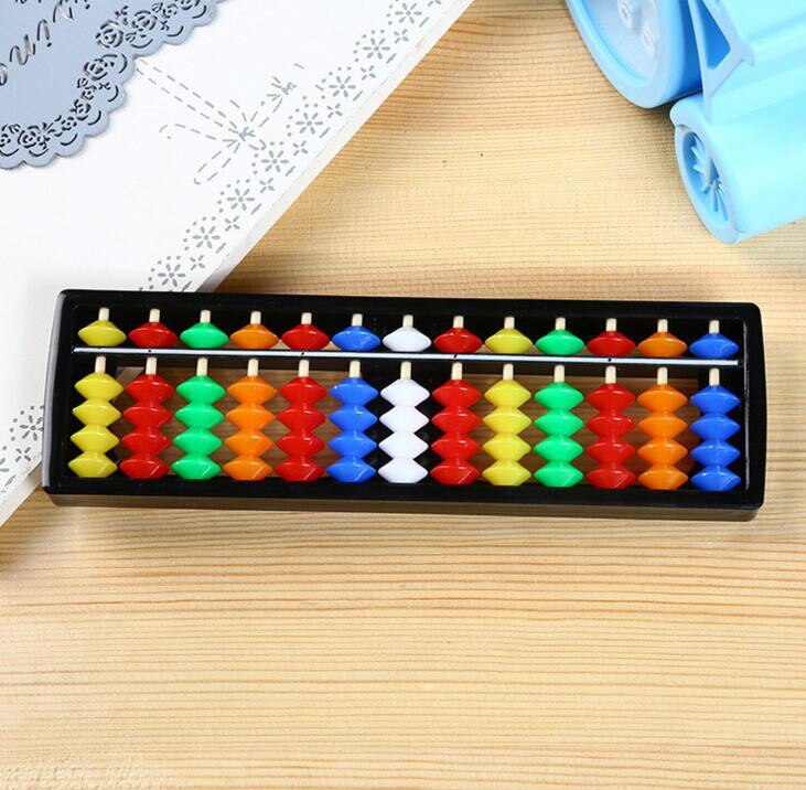 13 stænger abacus soroban perler kolonne kid skole læringsværktøj matematik forretning kinesisk traditionel abacus pædagogisk legetøj gyh: 13 stænger farverige