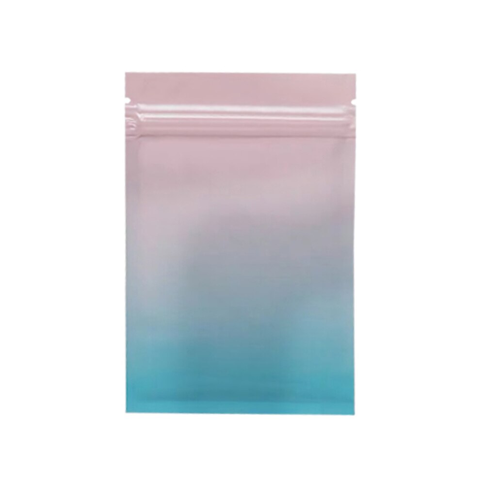 Mat Zwart Wit Roze Smeltlasbare Ziplock Verpakking Zakje Hersluitbare Platte Aluminium Folie Zip Lock Plastic Zakken 100 Stuks: 10x15cm / Pink BLue