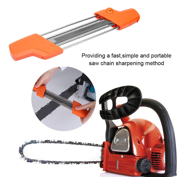 Kettingzaagkettingslijper 2-in-1 Easy File Sharpening Grinder Tools voor STIHL File en dieptemeter File Tool: Bruin