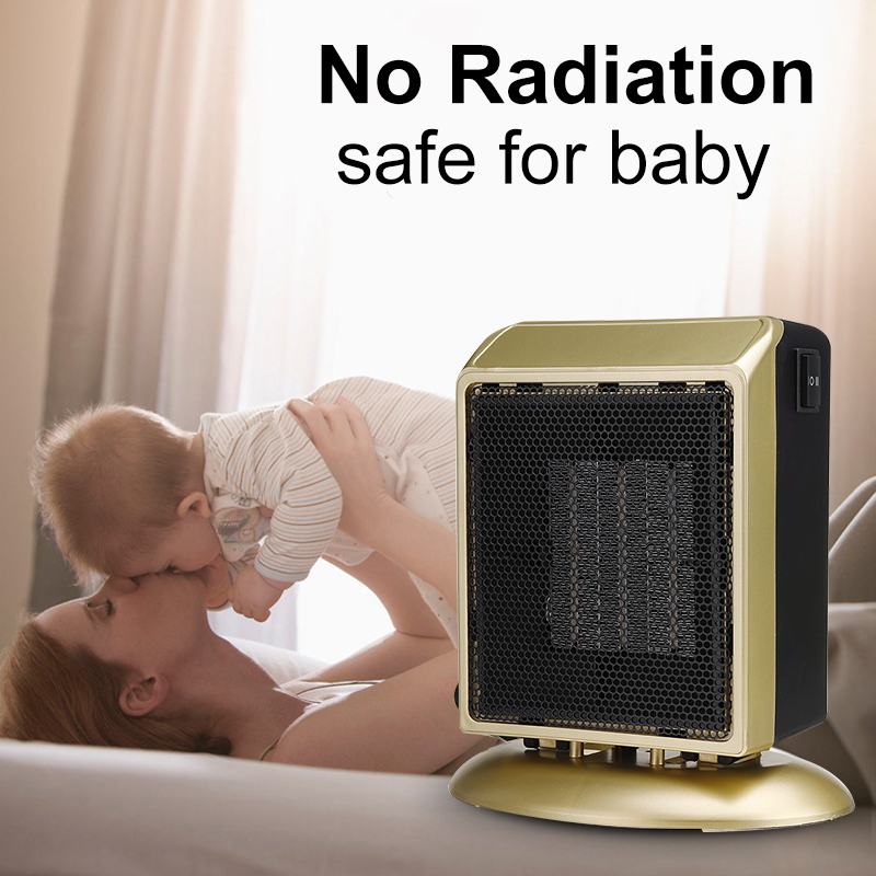 900W 2 Levels Adjustable Electric Winter Heater Fan Mini Over-heat Protection Space Warmer Heating Low Noise & No Radiation