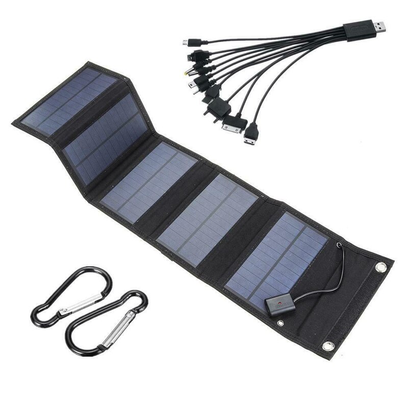 10W 5V Foldable USB Solar Panel Portable Folding Solar Cell Waterproof Solar Panel Charger Mobile Power Battery Charger