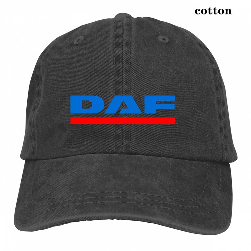 daf vector logo Baseball cap men women Trucker Hats adjustable cap: 3-Black