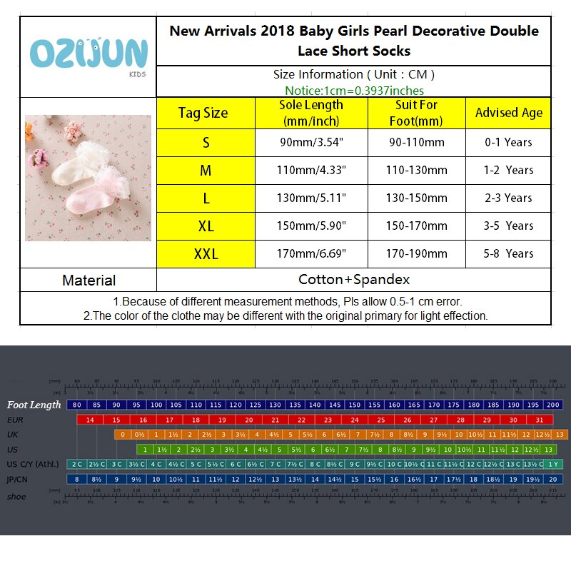 Babymeisjes 3m/6m/9m/12m/24m prinsessen kanten sokken ademend zacht gekamd katoen geplooid dubbele kant parelversiering peutermeisjes