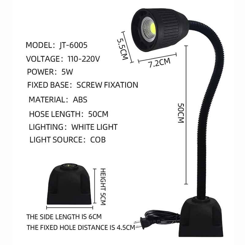 Lampe de travail d'atelier LED 5W 110-220V 40CM col de cygne LED lampe de travail industrielle pour établi tour perceuse presse lumières de Garage