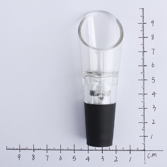 1 st. rode wijn drank schenktuit beluchter plastic wijn water schenktuit met rubberen flessenstop decanteerstaaf gereedschap