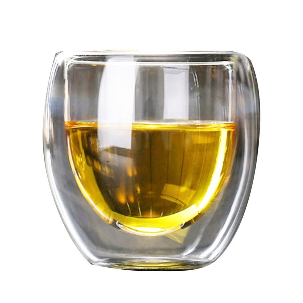 Varmebestandig dobbel vegg glass kopp 80/250/350/450 ml øl kaffe vann kopper gjennomsiktig kopp drikke glass sett