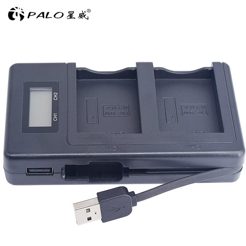 Palo carregador digital LP-E6 LP-E8 LP-E17 NP-FW50 EN-EL15 el15 display lcd vem com usb câmera bateria dupla slot carregador