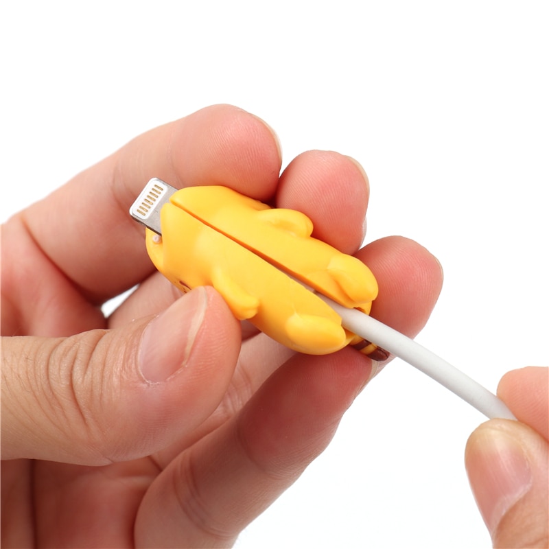 Fffas kabel opruller bid sød sjov diverse dyr kabelbeskytter usb kabel organisator chompers oplader ledning holder opruller