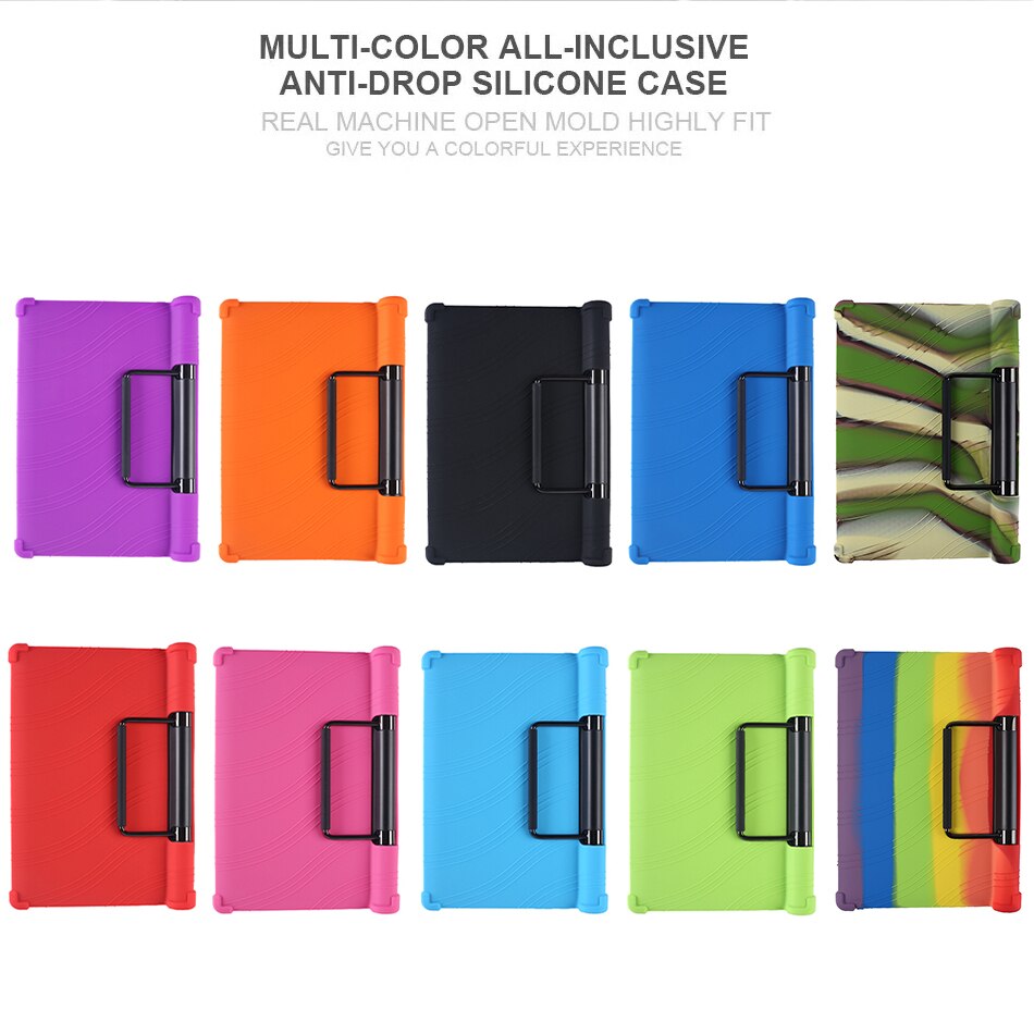 Zachte Shockproof Case Voor Lenovo Yoga Tab 13 (Lenovo Yoga Pad Pro) YT-K606F 13 &quot;Tablet Pc Silicon Beschermende Cover Met Kickstand