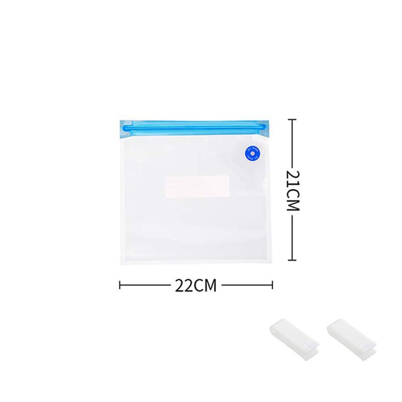 5 stk vakuumforsegler sous vide-poser hjemmekøkken genanvendelig madopbevaring lynlåspakker vacuumforseglerpose: 5 stk. 22 x 21cm