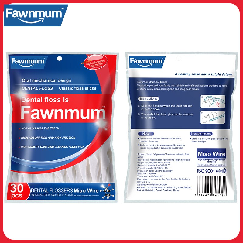 Fawnmama – cure-dents jetables 5x30 pièces/Lot, fil dentaire, brosse interdentaire, soins de nettoyage des gencives buccales