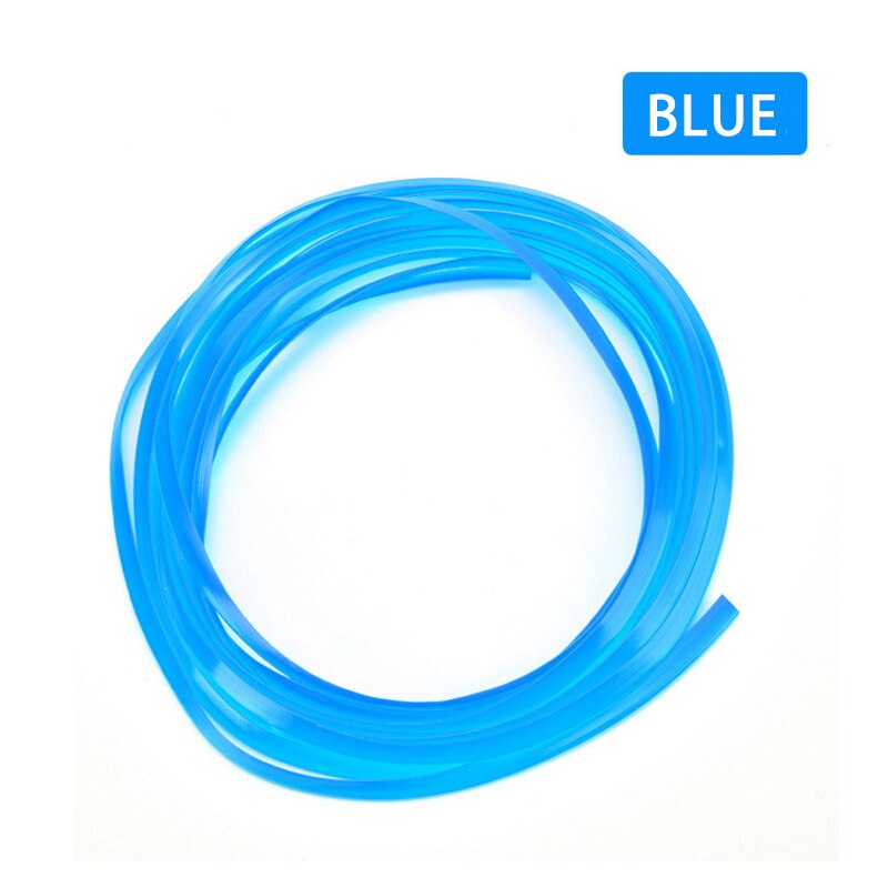 Universell bil styling interiør utvendig dekor stripe dashbord dør kant tape molding trim protector ripe solid farge: Blå