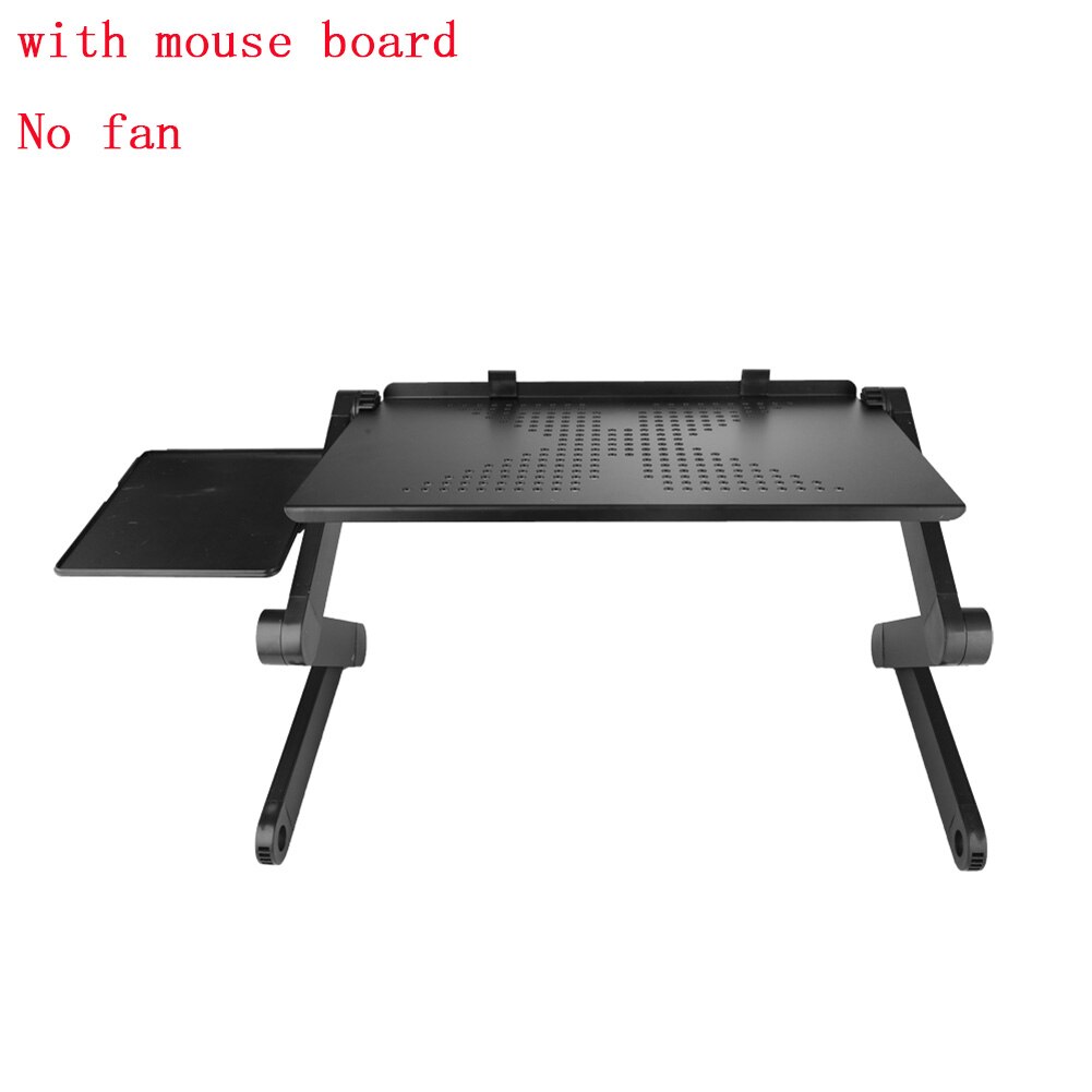Adjustable Aluminum Laptop Cooling Desk Portable TV Bed Lap desk Tray PC Table Stand Notebook Table Desk Stand With Mouse Pad: A