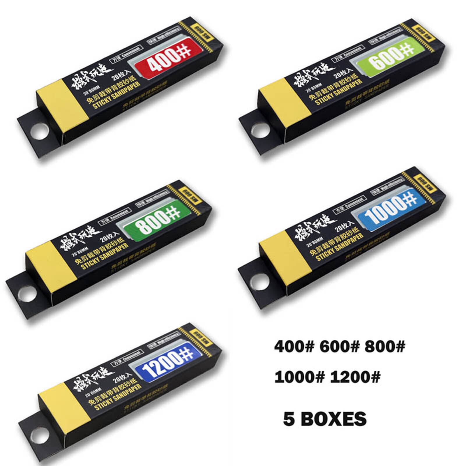 Grit 400/600/ 800/1000/1200 Hoge Precisie Polijsten Schuren Nat/Droog Schurende Schuurpapier Lakens Pak Van 5 Dozen