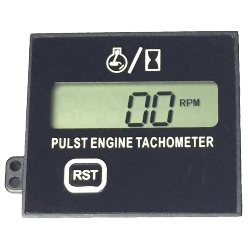 Gasoline Digital Engine Tachometer Inductive Pulse Tachometer Waterproof with Battery for Chain Saw Mower 2/4 Stroke