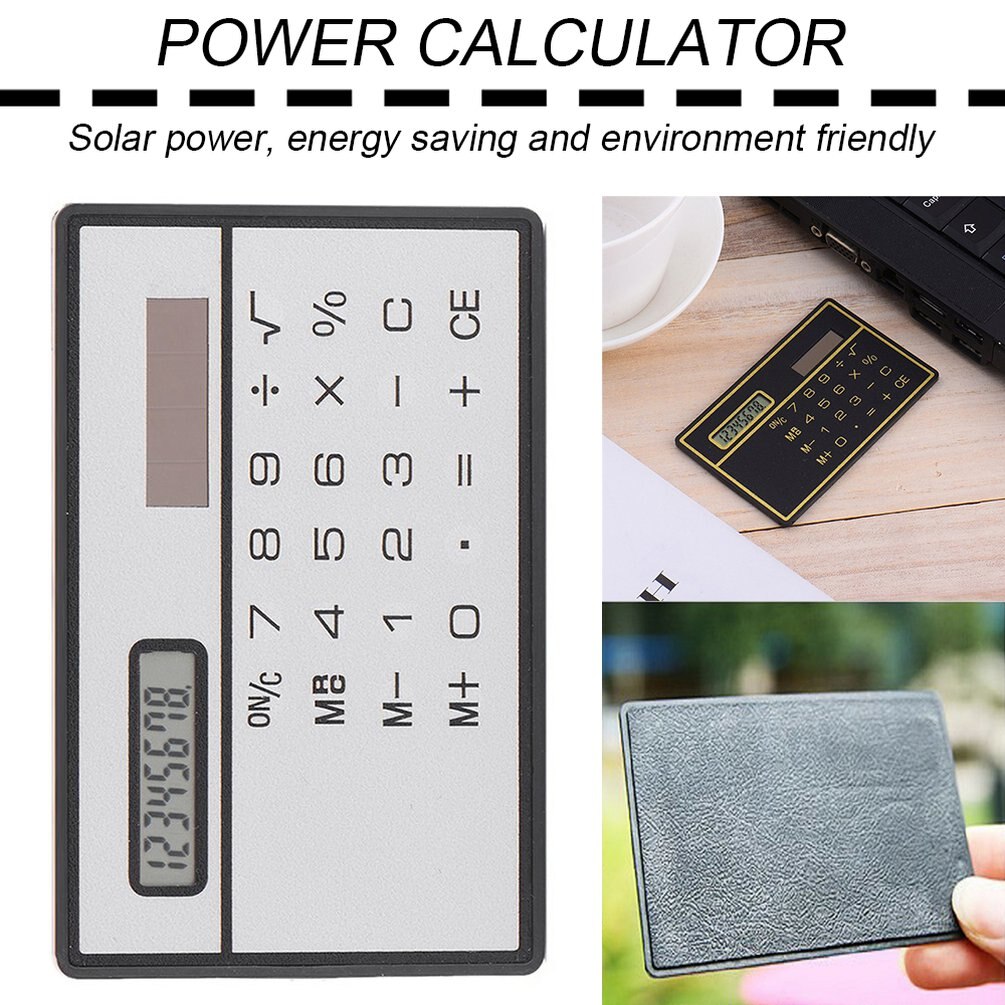 Solar Calculator 8 Cijfers Ultradunne Solarcalculator Met Touch Screen Credit Card Mini Credit Card Size draagbare