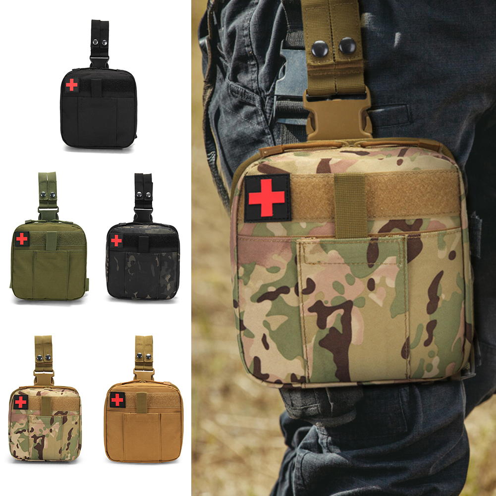 Bolsa para pierna caída, Kit médico, botiquín de primeros auxilios, paquete de muslo Molle para el lugar de trabajo, al aire libre, Camping, senderismo, bolsa de herramientas EDC
