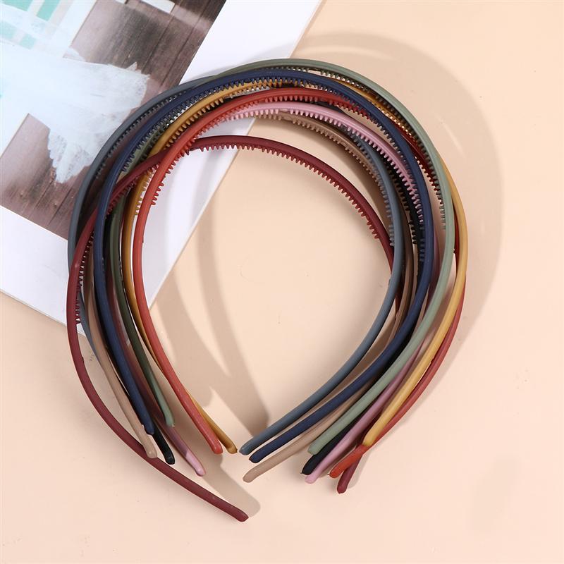 9 Uds aros para el cabello banda para el pelo dentada diadema antideslizante accesorios para el cabello que combinan con todo decoración para el cabello (Color al azar)