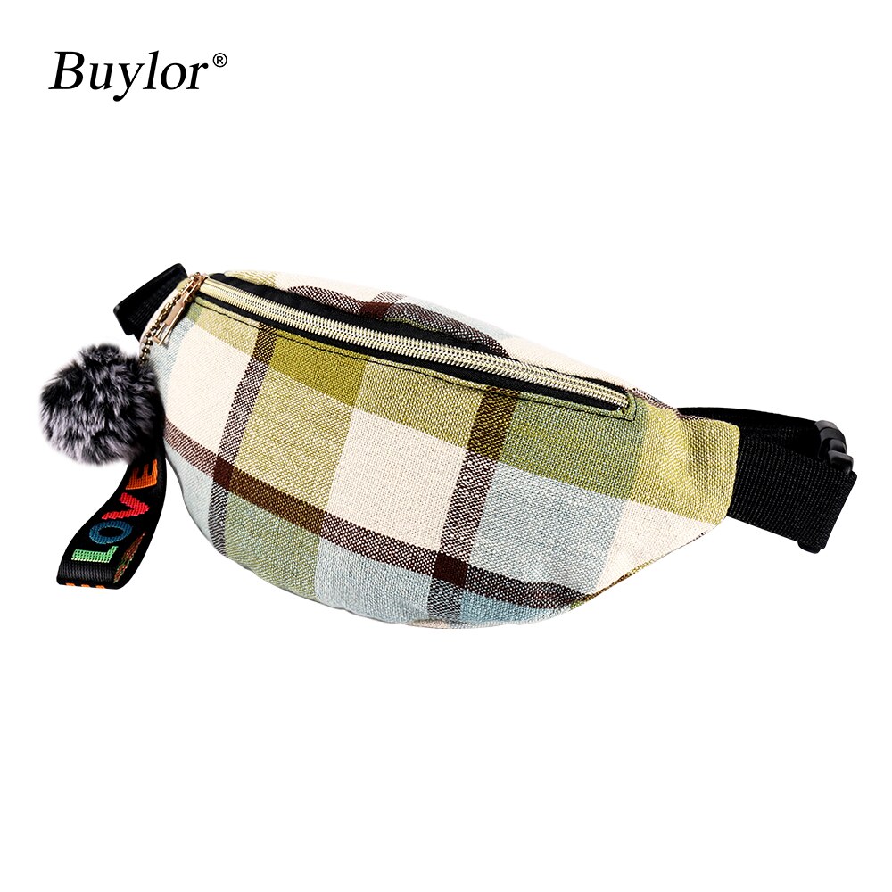 Buylor Gürtel Tasche Frauen fanny Pack Lebensstil Hüfte miserabel Tasche Lässig Brust Beutel Leichte Taille Pack Neue Taille Beutel: Grün