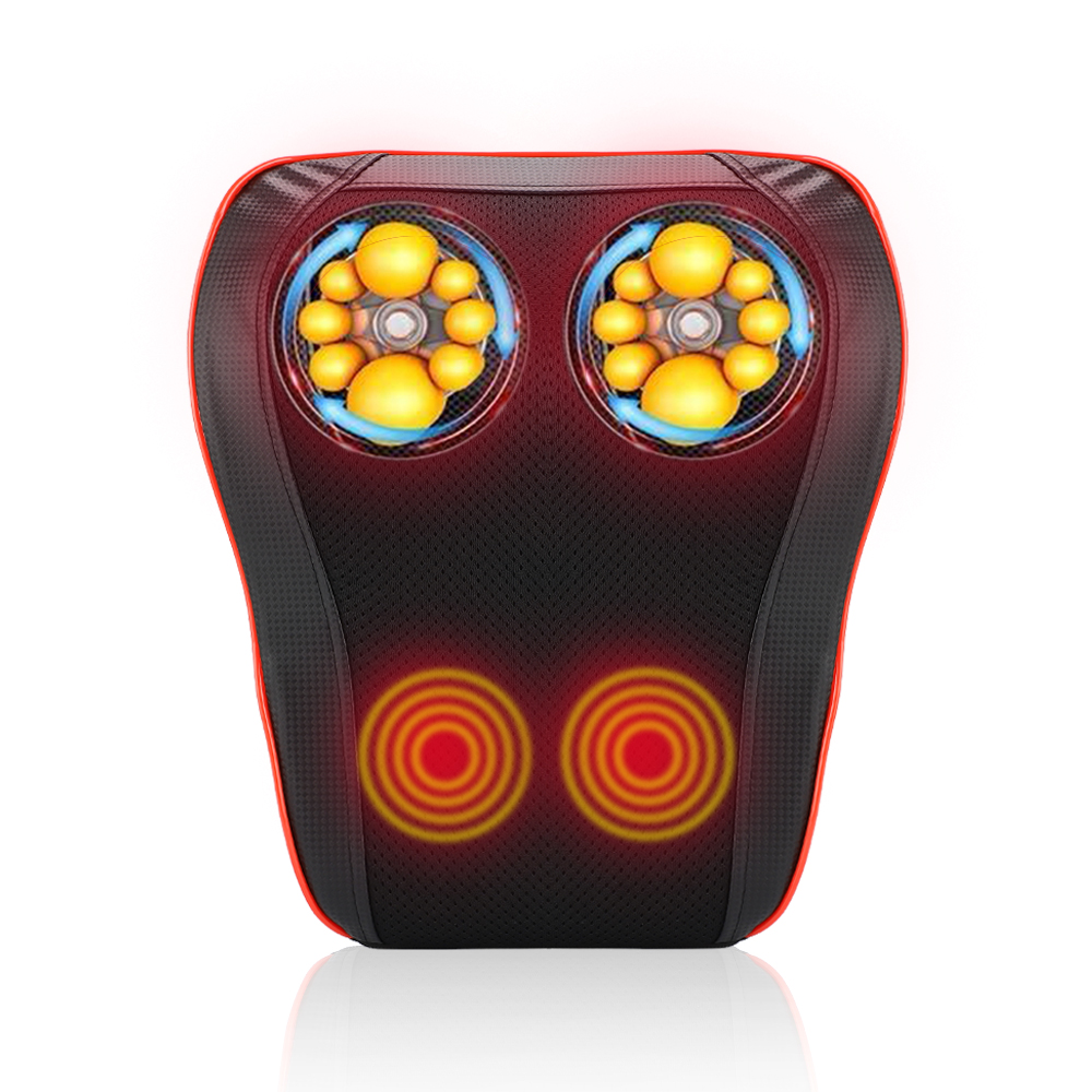 Masseur électrique de cou, oreiller chauffant pour Massage des épaules et du dos, coussin masseur de tête et de dos, équipement de soins de santé: US Plug