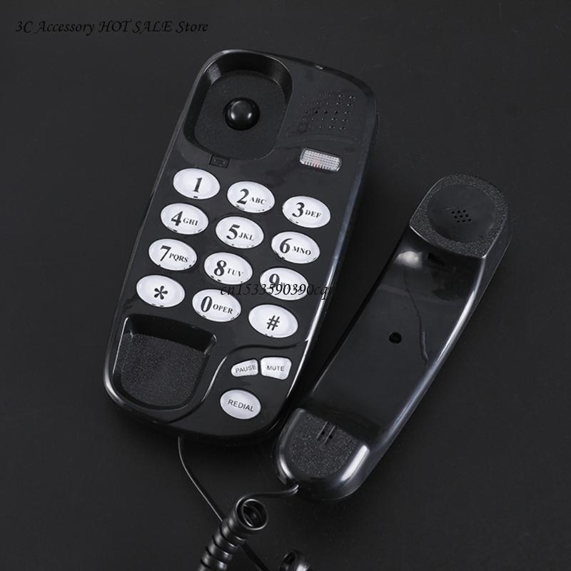 KXT-580 Big Button Corded Phone Telephones Landline Phone with Call Light Redial Support Wall Mount or Desk Phone